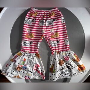 Striped and Polka Dot Boutique Chick-fil-A Ruffle Bottom Pants